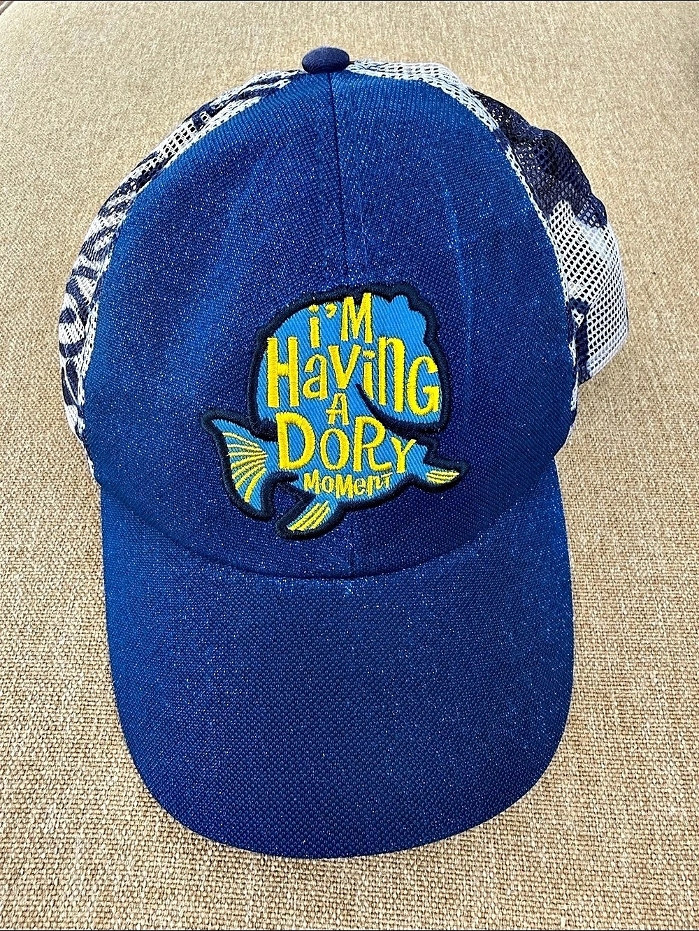 Disney Parks Finding Dory I'm Having a Dory Moment Hat Blue & White Adult Adjust
